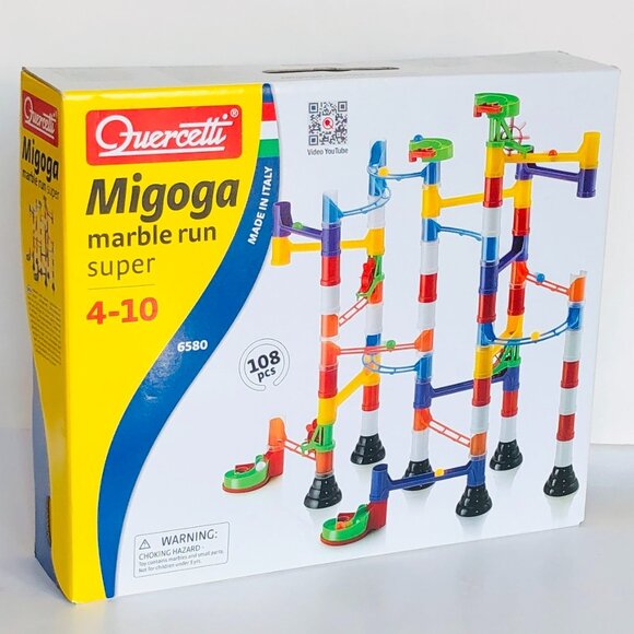 Quercetti  108 Pcs Migoga Marble Run Super  New Sealed For Age 4-10 Years Old - Picture 9 of 14